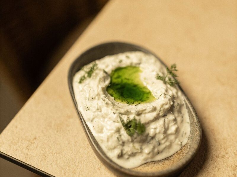 Tzatziki with cucumber and dill